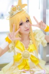 blonde_hair bow cosplay crown cuffs cure_peace dress hoshino_monaka kise_yayoi pretty_cure smile_precure! wand rating:Safe score:0 user:pixymisa