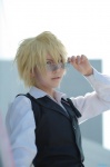 blonde_hair cosplay crossplay dress_shirt durarara!! heiwajima_shizuo nakoto sunglasses vest rating:Safe score:0 user:nil!