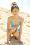 beach bikini cleavage dgc_1037 hairbun kishi_aino ocean side-tie_bikini swimsuit rating:Safe score:1 user:nil!