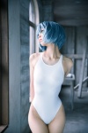 ayanami_rei blue_hair cosplay mike neon_genesis_evangelion one-piece_swimsuit rebuild_of_evangelion swimsuit rating:Safe score:1 user:nil!