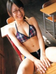 bikini_top desk glasses shorts swimsuit tokito_ami rating:Safe score:0 user:nil!