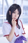 cosplay pleated_skirt ririka sailor_uniform school_uniform shin_sekai_yori skirt watanabe_saki rating:Safe score:0 user:nil!