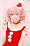 choker cosplay dress drill_hair inu_boku_secret_service mitsu_usagi pink_hair roromiya_karuta santa_costume stocking_cap twin_drills rating:Safe score:0 user:nil!