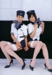 blouse costume flight_attendant garter_belt kumada_youko lovetrip miniskirt skirt thighhighs yasuda_misako rating:Safe score:2 user:nil!