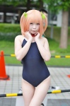bikini collar cosplay harusaki_chiwa one-piece_swimsuit orange_hair ore_no_kanojo_to_osananajimi_ga_shuraba_sugiru sakuya see-through swimsuit twintails rating:Safe score:4 user:nil!