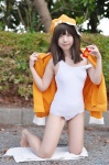 bakemonogatari cosplay jacket newsboy_cap reco school_swimsuit sengoku_nadeko swimsuit rating:Safe score:2 user:nil!