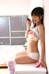 bikini minami_yui shirt_up side_ponytail swimsuit tank_top thighhighs rating:Safe score:3 user:nil!