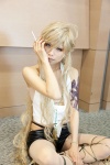 benten blonde_hair cosplay halter_top pantyhose panty_(psg) rugaku shorts zone-00 rating:Safe score:0 user:pixymisa