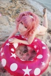 anya_alstreim beach cleavage code_geass cosplay croptop hairband ocean panties pink_hair striped tatsuki rating:Safe score:0 user:nil!