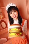 apron burger costume kyan_chiaki serving_tray waitress rating:Safe score:0 user:nil!