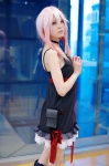 aida_yukiko boots choker cosplay dress guilty_crown pantyhose pink_hair yuzuriha_inori rating:Safe score:1 user:nil!