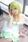 apron cleavage cosplay dress eat_me_(vocaloid) green_hair gumi hairbow hiyori pantyhose vocaloid rating:Safe score:2 user:nil!