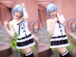 ayanami_rei blue_hair chains collar corset cosplay kaoru's_collection_3 kishimoto_kaoru miniskirt neon_genesis_evangelion skirt thighhighs zettai_ryouiki rating:Safe score:2 user:nil!