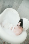 bathroom bathtub celestia_ludenberck cleavage cosplay danganronpa kirigiri_to_celestia_san_danganronpa lechat soap_suds towel wet rating:Safe score:1 user:nil!