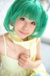 ahoge cosplay dress green_hair kiharu macross macross_frontier ranka_lee scarf rating:Safe score:0 user:nil!