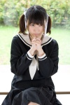 cosplay fukuzawa_yumi hair_ribbons maria-sama_ga_miteru miniskirt pleated_skirt sailor_uniform school_uniform skirt tagme_model twintails rating:Safe score:0 user:nil!