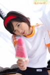 buruma gym_uniform hairband hashimoto_yuzuki popsicle shorts tshirt watermelon_popsicle rating:Safe score:0 user:nil!
