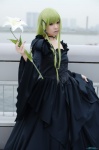 cc code_geass cosplay flower gown green_hair hair_ribbons shirayuki_himeno rating:Safe score:1 user:nil!