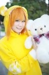 cosplay hoodie kousaka_honoka love_live!_school_idol_project orange_hair shima stuffed_animal teddy_bear rating:Safe score:0 user:nil!