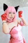 animal_ears armbands bow cat_ears choker cosplay dress gloves momomiya_ichigo pink_hair satsuki_usagi strapless tokyo_mew_mew rating:Safe score:0 user:pixymisa