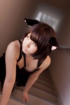 animal_ears cat_ears cleavage cosplay dress enacat_(black_version) enako garter_belt original thighhighs rating:Safe score:0 user:nil!