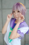 cosplay glasses hairband hidamari_basket ibara momochi_mutsuka pleated_skirt purple_hair sailor_uniform school_uniform skirt rating:Safe score:1 user:nil!