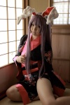 animal_ears bunny_ears cosplay enako purple_hair reisen_udongein_inaba robe touhou rating:Safe score:3 user:nil!