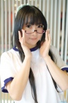 cosplay glasses gym_uniform matsuri original ponytail tshirt rating:Safe score:1 user:nil!