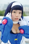 blue_hair cleavage cosplay dress hairband kaitou_tenshi_twin_angel kannazuki_aoi machako one-piece_swimsuit swimsuit rating:Safe score:0 user:nil!