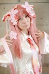 blouse cosplay detached_sleeves hatsune_miku maropapi pink_hair sakura_miku tie twintails vocaloid rating:Safe score:0 user:nil!
