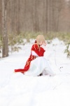 blonde_hair boots braid cosplay dress fate/series fate/stay_night kamui_arisa red_moon saber rating:Safe score:0 user:nil!