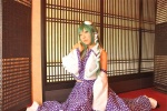 blouse cosplay detached_sleeves green_hair hanamura_misaki kochiya_sanae skirt touhou touhou_kinbauchou rating:Safe score:0 user:nil!