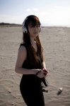 beach dress headphones kurokawa_tomoka rating:Safe score:0 user:nil!