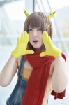 cosplay denim gloves hair_clips horns narihara_riku overalls scarf tagme_character tagme_series tubetop rating:Safe score:1 user:nil!