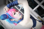 cosplay eki jojo's_bizarre_adventure jolyne_kujo multi-colored_hair rating:Safe score:2 user:pulsr
