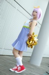 cheerleader_uniform cosplay dress hairbow hiiragi_tsukasa lucky_star natsume_megumi pom_poms purple_hair socks rating:Safe score:0 user:nil!