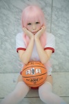 basketball buruma cosplay gym_uniform hakamada_hinata pink_hair ro-kyu-bu! sakuya shorts thighhighs tshirt white_legwear rating:Safe score:0 user:nil!