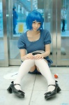 ahoge blue_hair cosplay jumper kaieda_kae pokemon poliwag tail thighhighs rating:Safe score:3 user:nil!