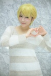 <3 blonde_hair cosplay idolmaster idolmaster_cinderella_girls miyamoto_frederica mogeta sweater rating:Safe score:0 user:nil!