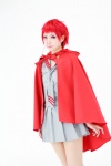 cape cosplay ibara pleated_skirt red_hair ruiko school_uniform skirt zone-00 rating:Safe score:1 user:pixymisa