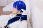 blazer blue_eyes blue_hair cosplay crossplay gloves kaito lili_a military_uniform sash vocaloid rating:Safe score:0 user:pixymisa