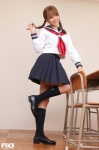 haruna_megumi kneesocks pleated_skirt rq-star_584 sailor_uniform school_uniform skirt twin_braids rating:Safe score:1 user:nil!