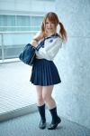 aya_(iii) blouse bookbag cosplay kneehighs original pleated_skirt sailor_uniform school_uniform skirt tie twintails rating:Safe score:1 user:pixymisa