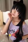 akiyama_mio cosplay dress hairbow k-on! one_glove saotome_kanata tank_top rating:Safe score:0 user:nil!