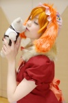 animal_ears cosplay dog_ears dress forest hoodie kaieda_kae mayuzumi_kaoru orange_hair stuffed_animal teddy_bear rating:Safe score:1 user:nil!