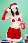 aizawa_hitomi bikini_top cleavage elbow_gloves gloves miniskirt santa_costume skirt stocking_cap swimsuit rating:Safe score:1 user:nil!