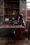 cosplay mizuki nier pleated_skirt popola red_hair robe skirt rating:Safe score:0 user:pixymisa