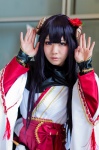 cosplay gauntlets hakama_skirt haori horns inu_boku_secret_service nairu pleated_skirt purple_eyes shirakiin_ririchiyo skirt rating:Safe score:0 user:pixymisa