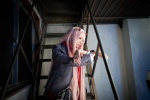 blazer blouse cosplay darling_in_the_franxx emerald horns pink_hair pleated_skirt ratings:s scarf school_uniform skirt tie usakichi zero_two rating:Safe score:0 user:nil!