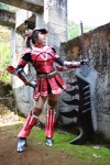 armor bodysuit boots chocoball cosplay gauntlets helmet hermitaur_(armor) monster_hunter pantyhose sheer_legwear side_ponytail sword rating:Safe score:0 user:nil!